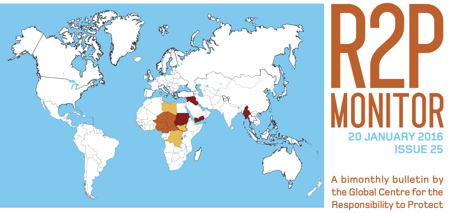 R2P Monitor, Issue 25, 20 January 2016