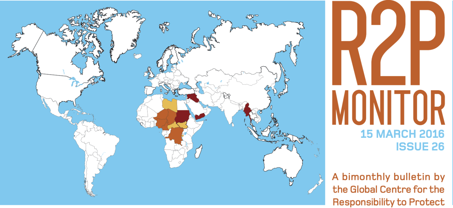 R2P Monitor, Issue 26, 15 March 2016