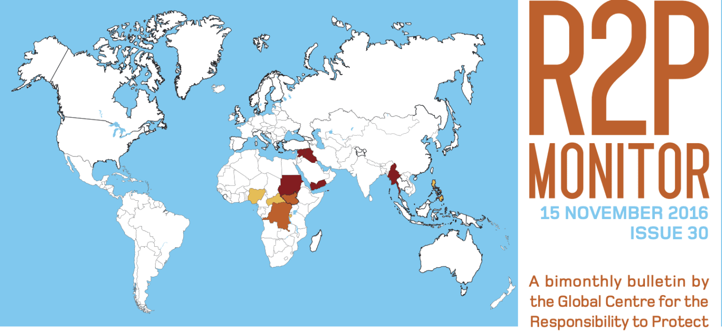 R2P Monitor, Issue 30, 15 November 2016