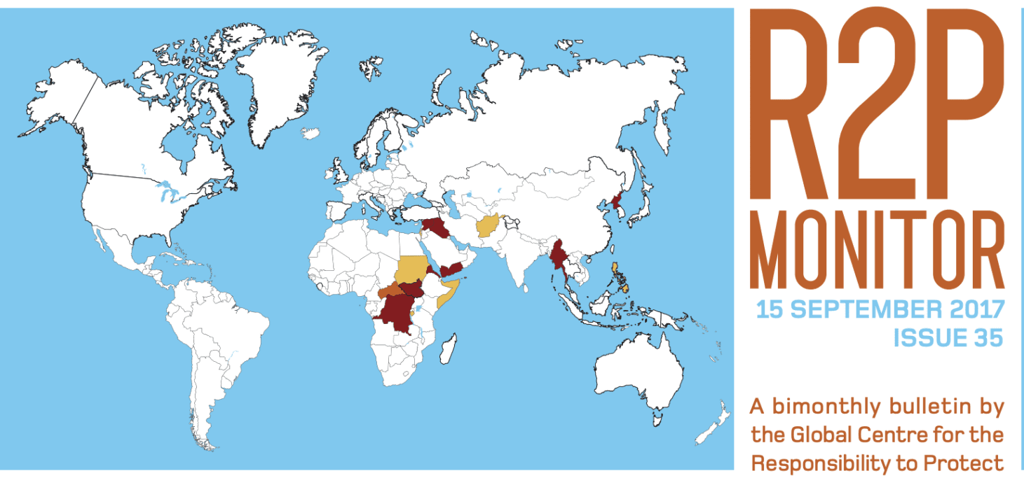 R2P Monitor, Issue 35, 15 September 2017