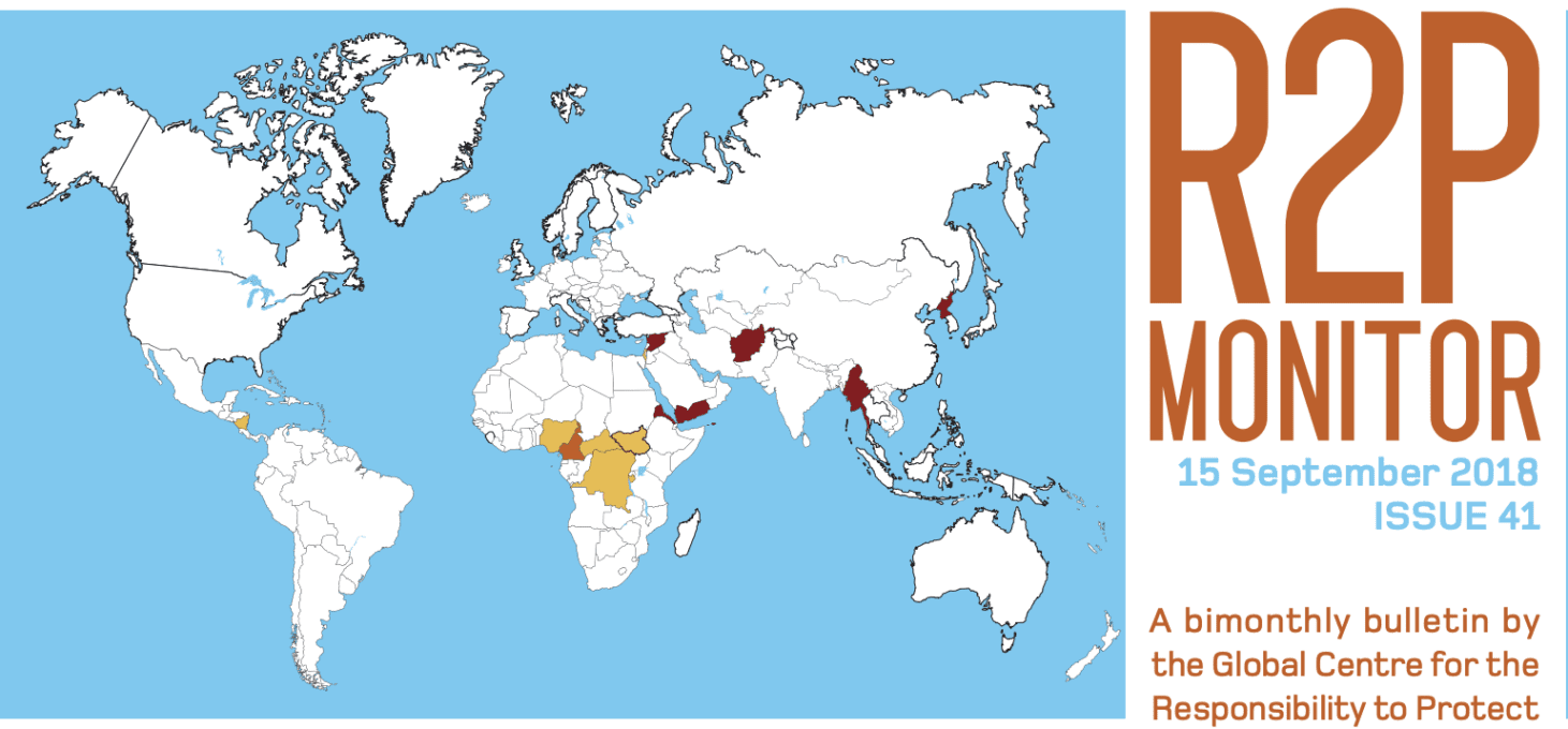 R2P Monitor, Issue 41, 15 September 2018