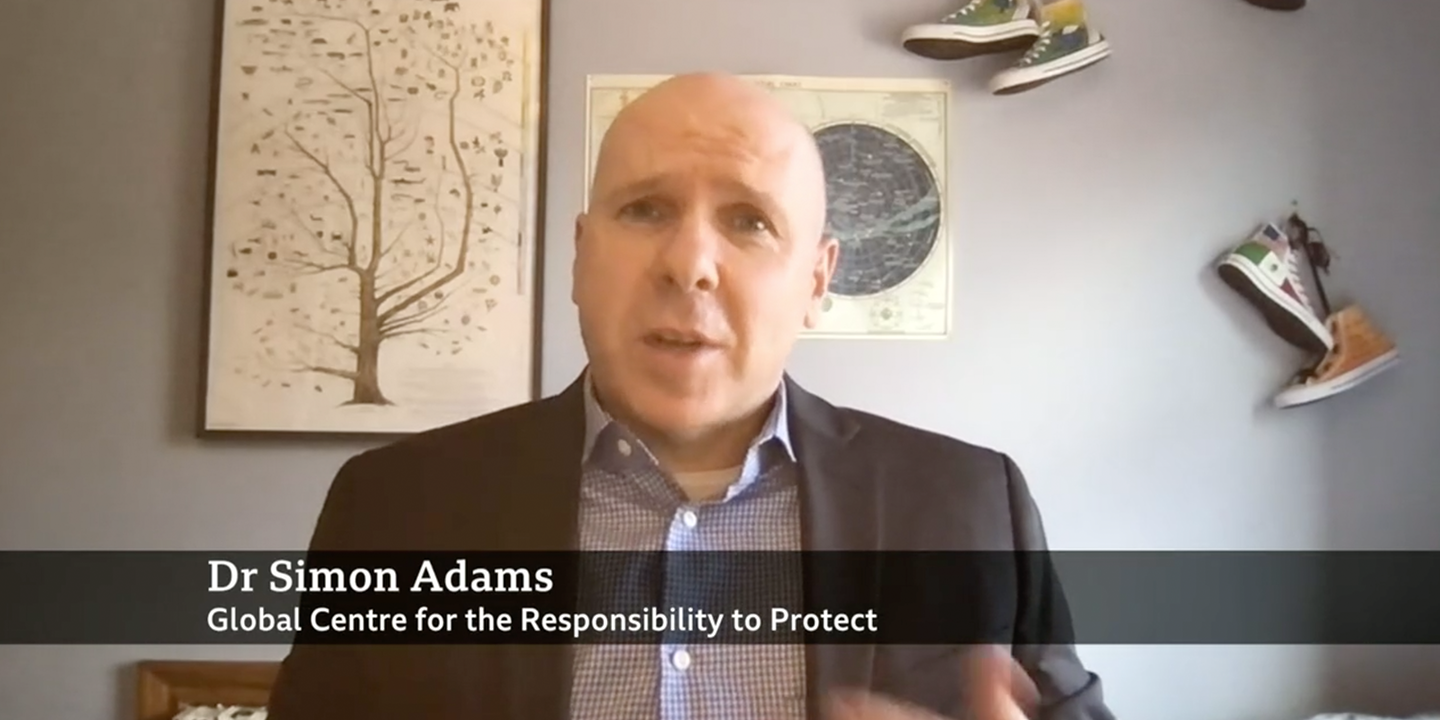 Dr. Simon Adams interviewed on BBC World News regarding developments in Myanmar, 4 March 2021