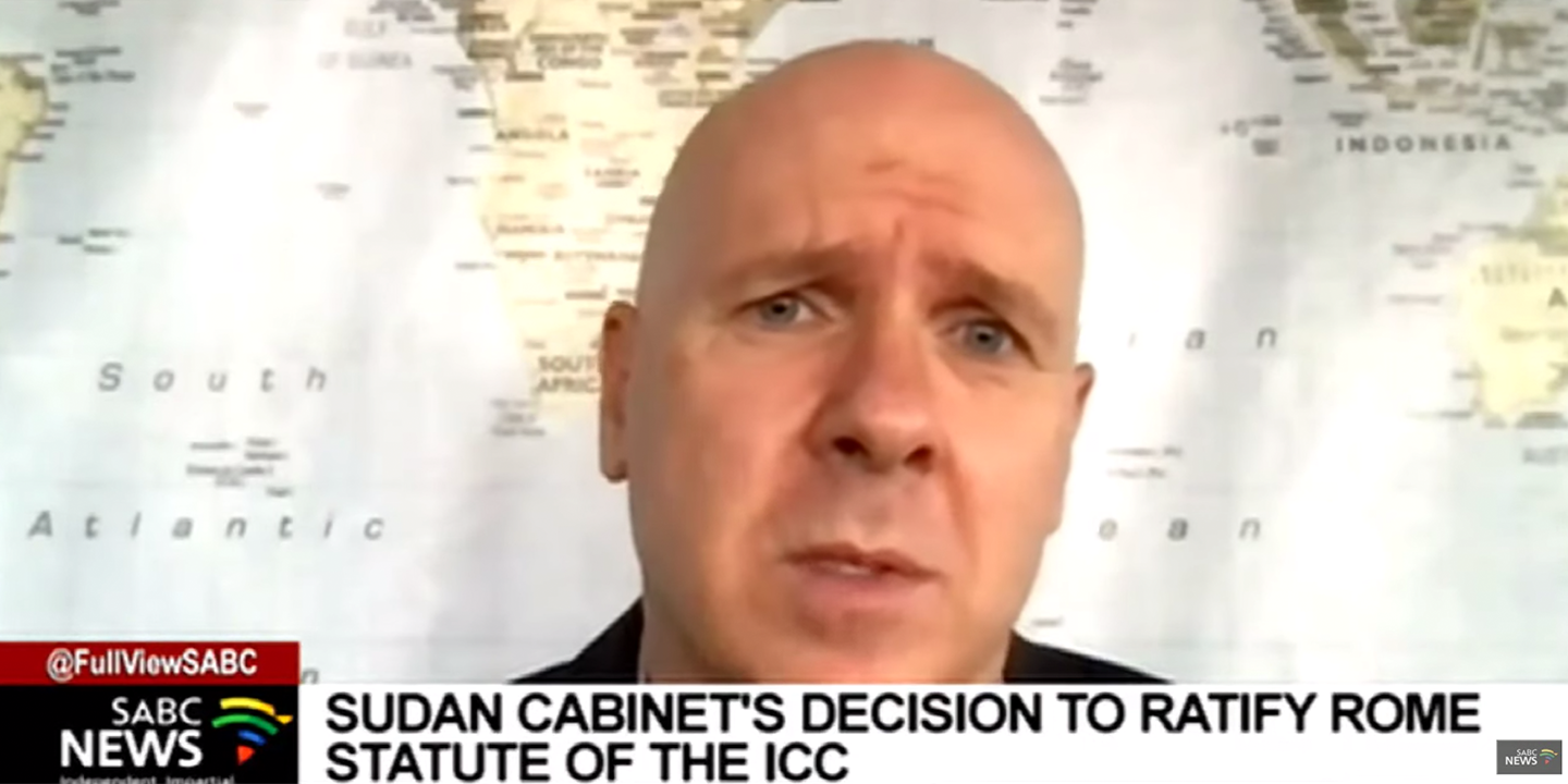 Dr. Simon Adams interviewed by SABC News on Sudan and the International Criminal Court