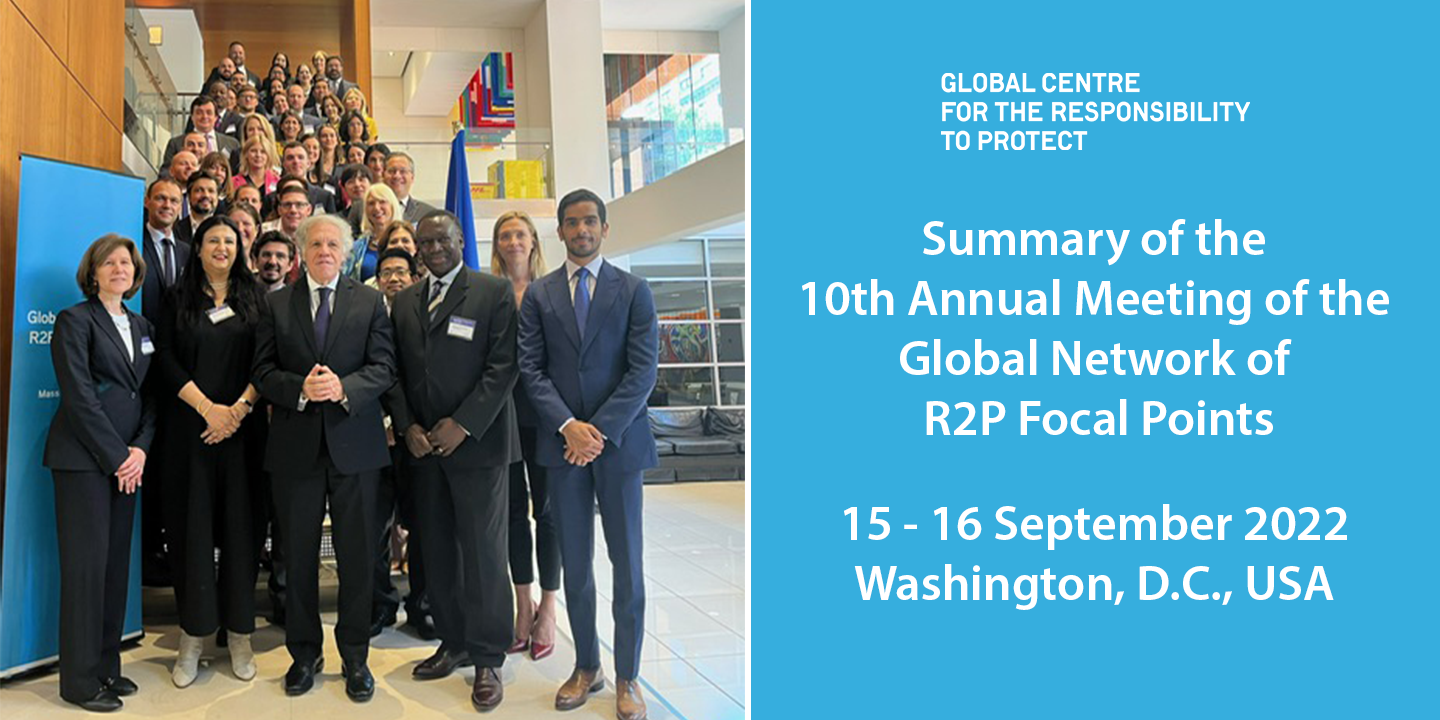 Summary of the 10th Annual Meeting of the Global Network of R2P Focal Points